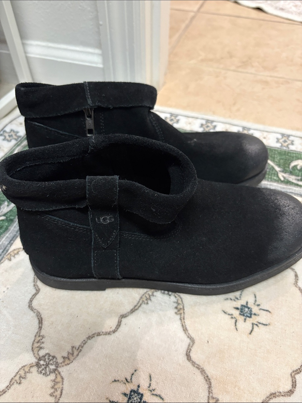 UGG Black Suede Ankle Booties